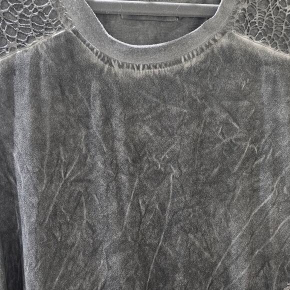 Simply Couture Woman's Grey XL Lace Whimsy Fairy Sheer Lagenlook Boho Tunic - Picture 4 of 7